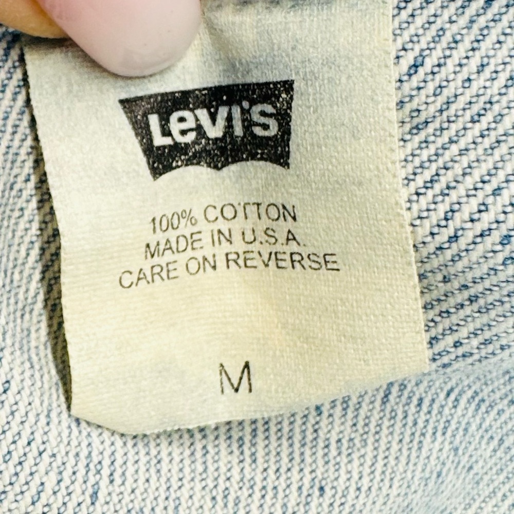 Vintage Distressed Levi’s Classic Denim 90s Trucker Jacket 70507 Sz M - Picture 13 of 17